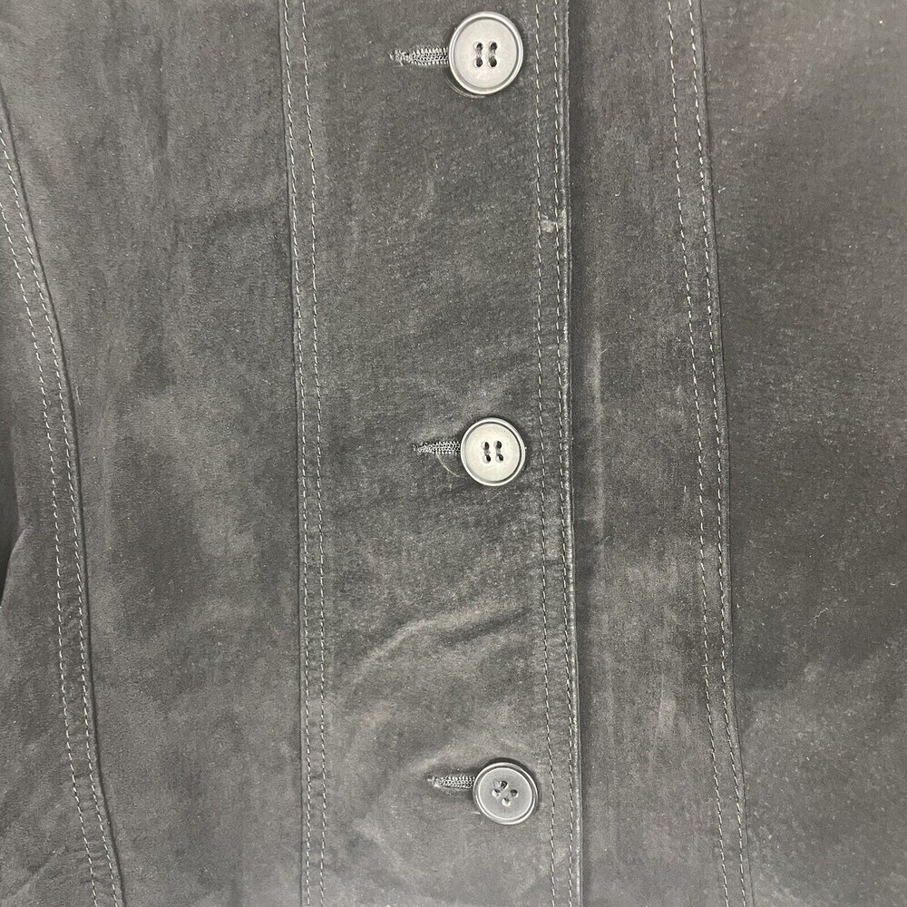 Mark Alan Black Button Up Short 100% Leather Jacket size L​​​​​​ - Picture 4 of 4